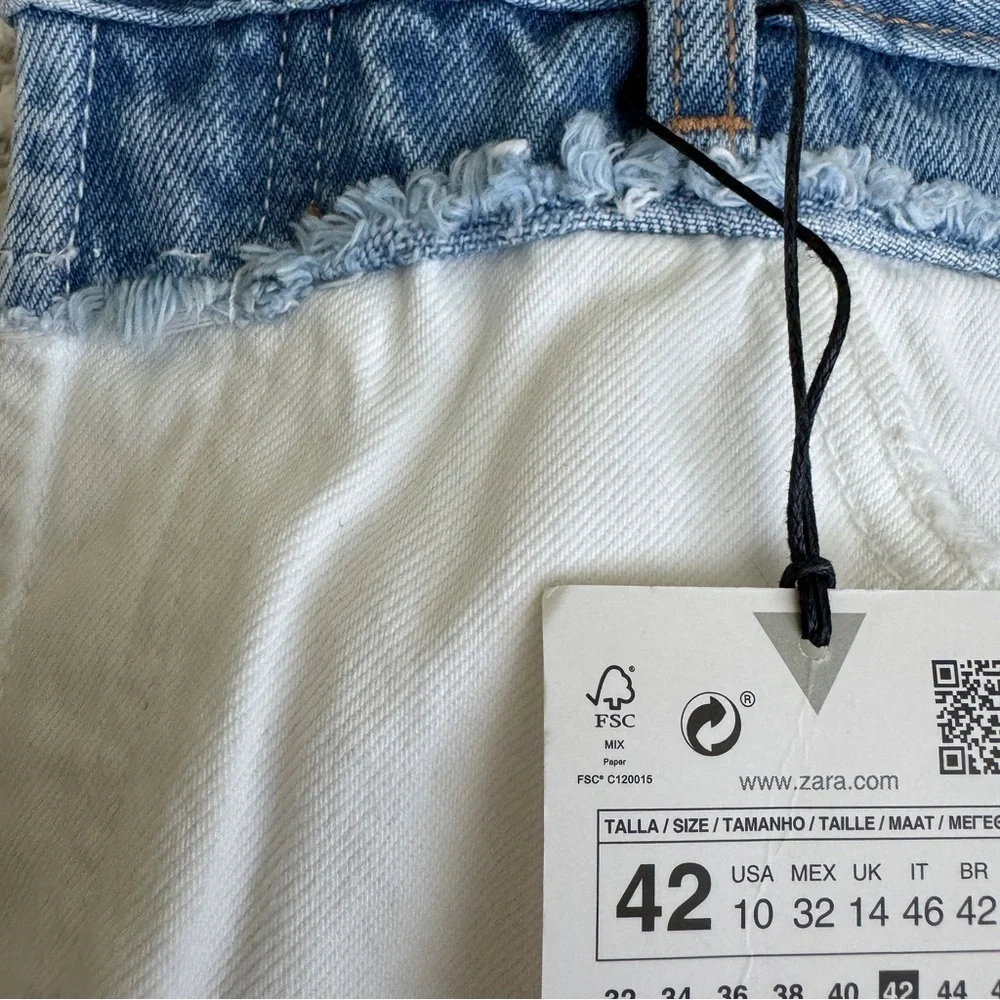 Zara denim ombré shorts